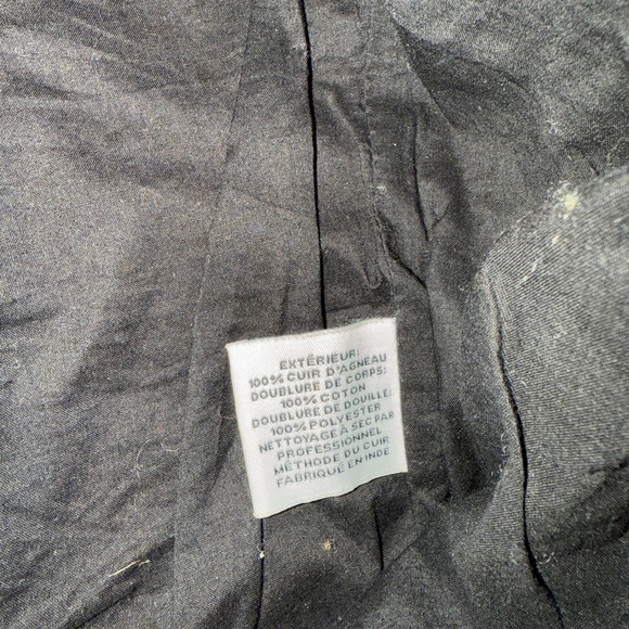 Walter Baker lamb leather biker jacket beige xs - Picture 4 of 6